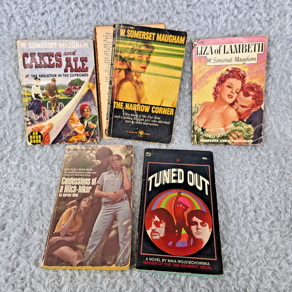 Vintage Literature Paperback Lot 5 Somerset Maugham Classics Romance Drama 60s